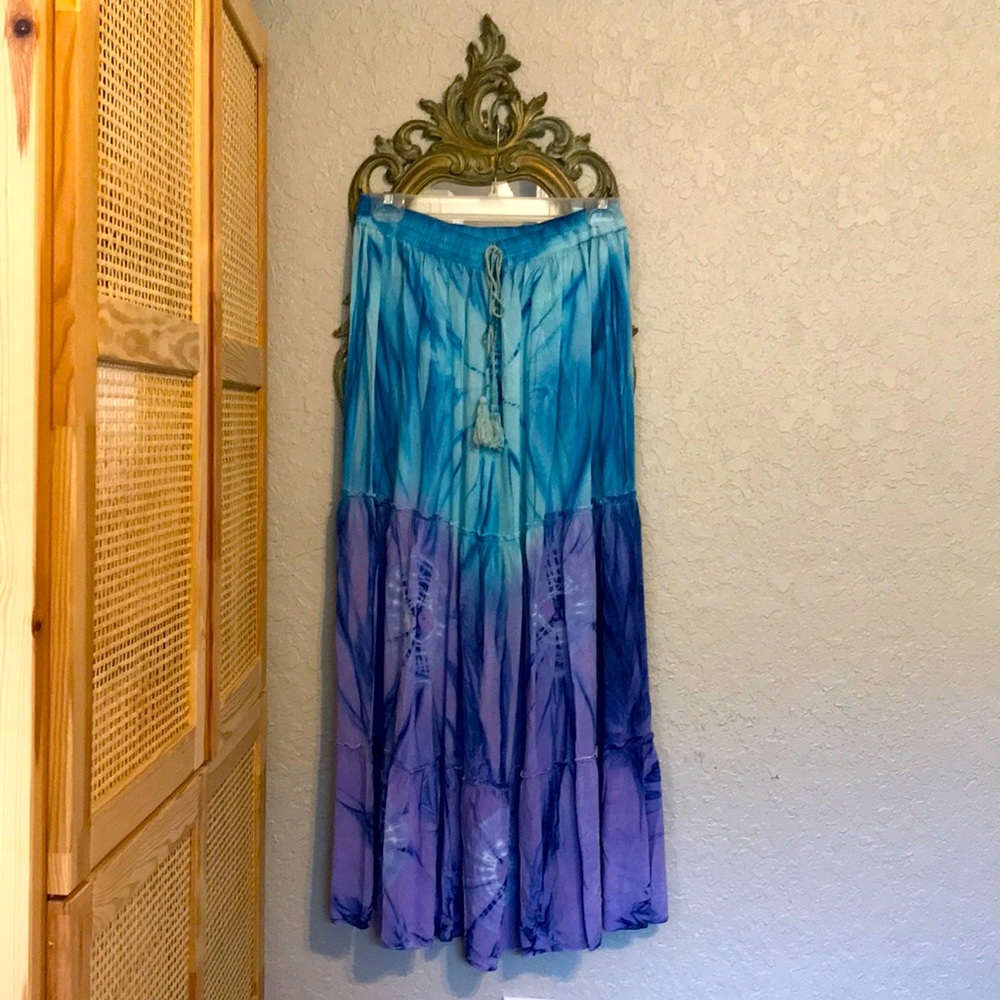 Tie dye maxi skirt